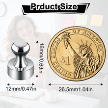 Load image into Gallery viewer, Metallic Magnets, Refrigerator Magnets, 60 Pack Silver Magnetic Push Pins, Strong Fridge Magnets, Multi-use Whiteboard Magnets Perfect for Kitchen Office Classroom