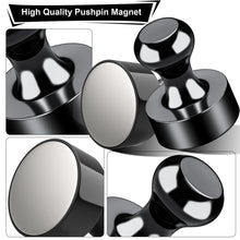 Load image into Gallery viewer, Metallic Magnets, Refrigerator Magnets, 20 Pack Black Magnetic Push Pins, Strong Fridge Magnets, Multi-use Whiteboard Magnets Perfect for Kitchen Office Classroom