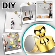 Load image into Gallery viewer, Metallic Magnets, Refrigerator Magnets, 60 Pack Gold Magnetic Push Pins, Strong Fridge Magnets, Multi-use Whiteboard Magnets Perfect for Kitchen Office Classroom