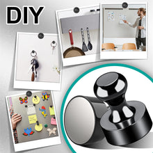 Load image into Gallery viewer, Metallic Magnets, Refrigerator Magnets, 24 Pack Black Magnetic Push Pins, Strong Fridge Magnets, Multi-use Whiteboard Magnets Perfect for Kitchen Office Classroom