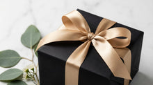 Load image into Gallery viewer, Gold Satin Ribbon 1 Inch x 4 Rolls Gold Wide Satin Fabric Ribbon for Gift Packaging, Christmas, Wedding, Flower Bouquet, Holiday Party, Invitation