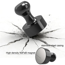 Load image into Gallery viewer, Metallic Magnets, Refrigerator Magnets, 24 Pack Black Magnetic Push Pins, Strong Fridge Magnets, Multi-use Whiteboard Magnets Perfect for Kitchen Office Classroom