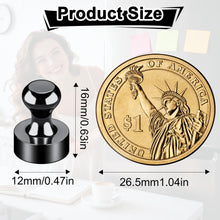 Load image into Gallery viewer, Metallic Magnets, Refrigerator Magnets, 40 Pack Black Magnetic Push Pins, Strong Fridge Magnets, Multi-use Whiteboard Magnets Perfect for Kitchen Office Classroom
