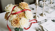 Load image into Gallery viewer, Red Satin Ribbon 1 Inch x 4 Rolls Red Wide Satin Fabric Ribbon for Gift Packaging, Christmas, Wedding, Flower Bouquet, Holiday Party, Invitation

