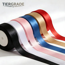 Load image into Gallery viewer, Gold Satin Ribbon 1 Inch x 4 Rolls Gold Wide Satin Fabric Ribbon for Gift Packaging, Christmas, Wedding, Flower Bouquet, Holiday Party, Invitation
