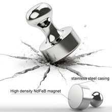 Load image into Gallery viewer, Metallic Magnets, Refrigerator Magnets, 48 Pack Silver Magnetic Push Pins, Strong Fridge Magnets, Multi-use Whiteboard Magnets Perfect for Kitchen Office Classroom
